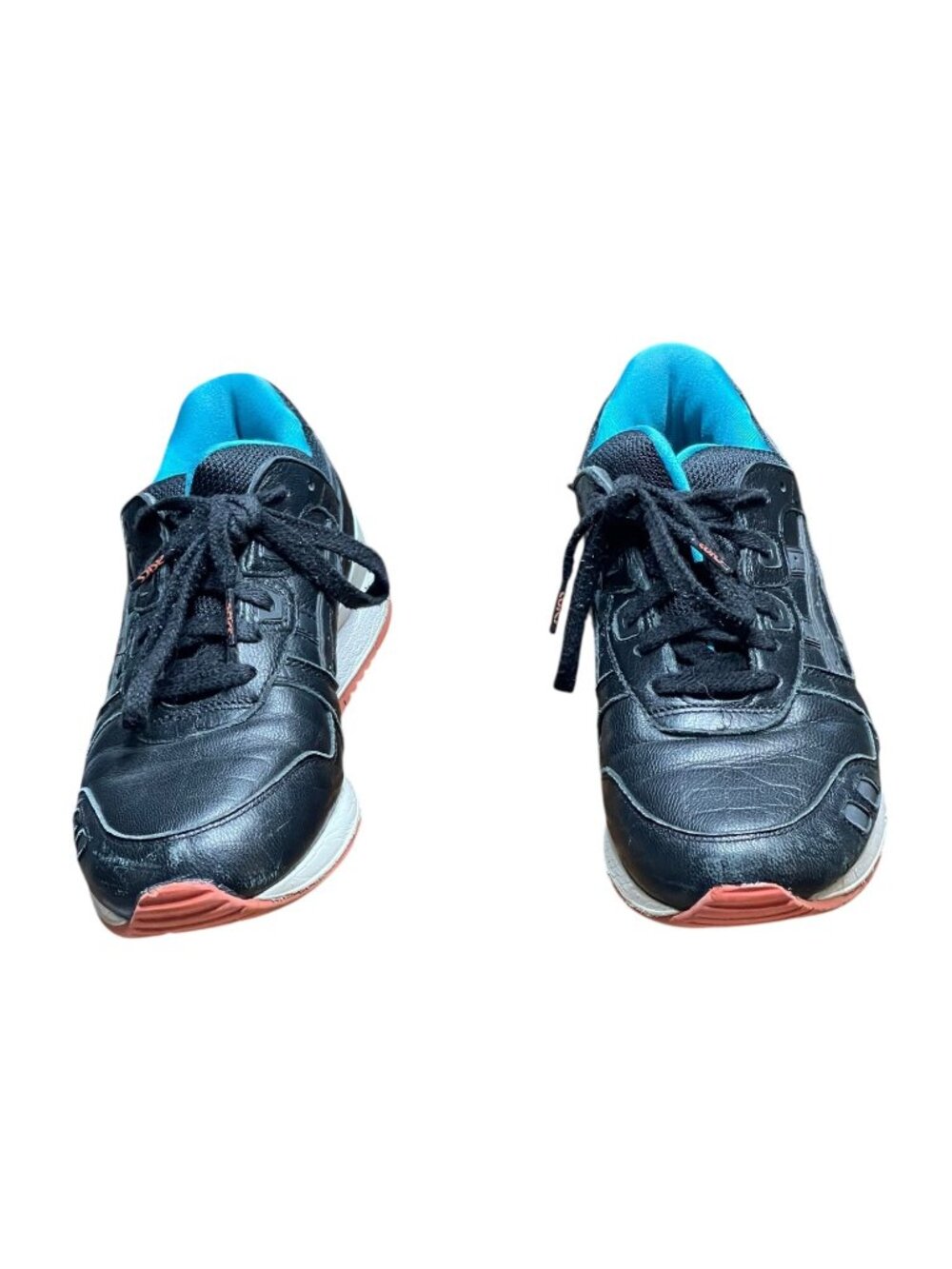 Asics Gel-Lyte III Black & Teal Leather Sneakers US 7 EU 39 H540L - Picture 6 of 7
